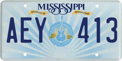 MS license plate AEY413