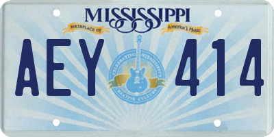 MS license plate AEY414