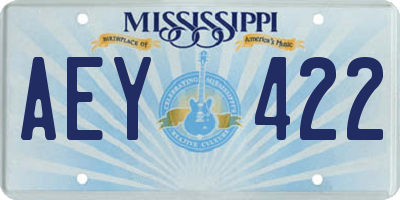 MS license plate AEY422