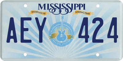 MS license plate AEY424
