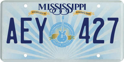 MS license plate AEY427