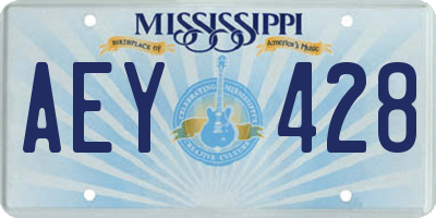 MS license plate AEY428