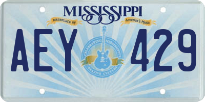 MS license plate AEY429