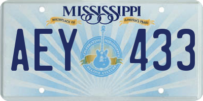 MS license plate AEY433