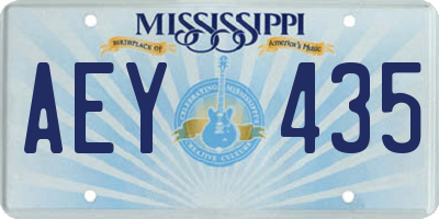MS license plate AEY435