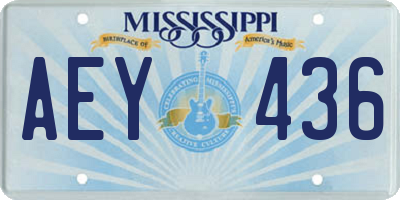 MS license plate AEY436