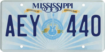MS license plate AEY440