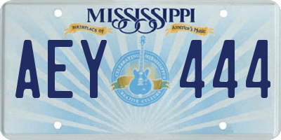 MS license plate AEY444