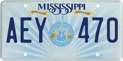 MS license plate AEY470