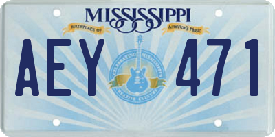 MS license plate AEY471