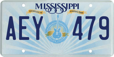 MS license plate AEY479