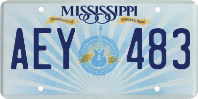 MS license plate AEY483