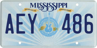 MS license plate AEY486