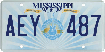 MS license plate AEY487