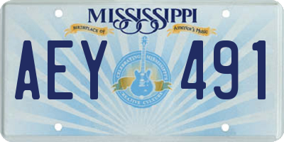 MS license plate AEY491