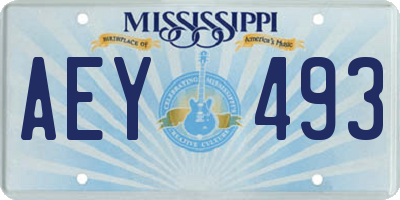 MS license plate AEY493