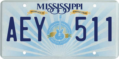 MS license plate AEY511