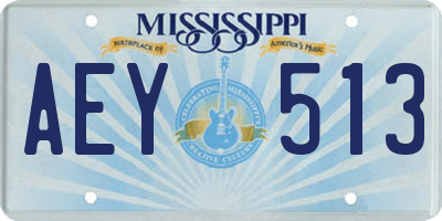MS license plate AEY513