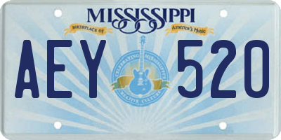 MS license plate AEY520