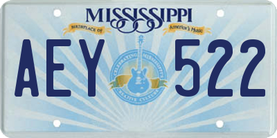 MS license plate AEY522