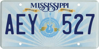 MS license plate AEY527