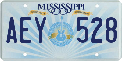 MS license plate AEY528