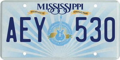 MS license plate AEY530
