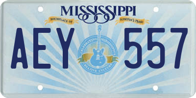 MS license plate AEY557