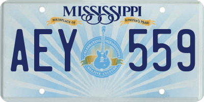 MS license plate AEY559