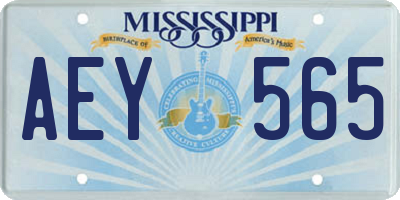 MS license plate AEY565