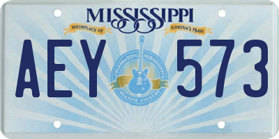 MS license plate AEY573