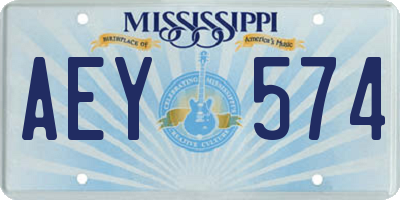 MS license plate AEY574