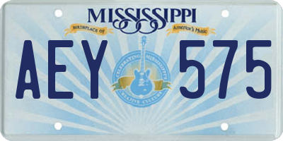 MS license plate AEY575
