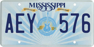 MS license plate AEY576