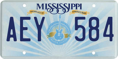 MS license plate AEY584