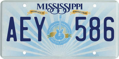 MS license plate AEY586