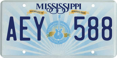 MS license plate AEY588
