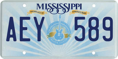 MS license plate AEY589