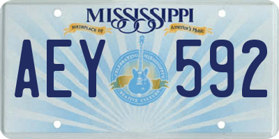 MS license plate AEY592