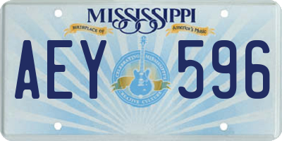 MS license plate AEY596