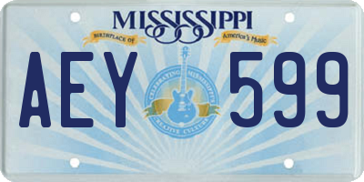 MS license plate AEY599