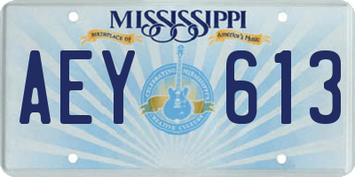 MS license plate AEY613