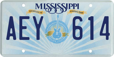 MS license plate AEY614