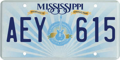MS license plate AEY615