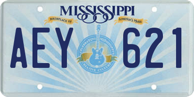 MS license plate AEY621