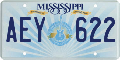MS license plate AEY622