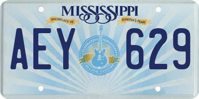 MS license plate AEY629