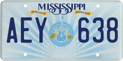 MS license plate AEY638