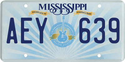 MS license plate AEY639