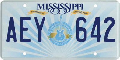 MS license plate AEY642